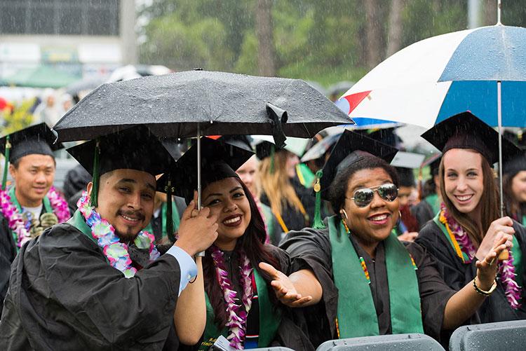 Raining at Graduation